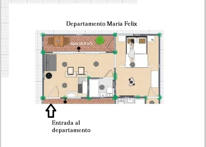 Departamento María Félix - Dpto De 1 Habitación Con Bella Terraza Común - Zona Tranquila En Cdmx *