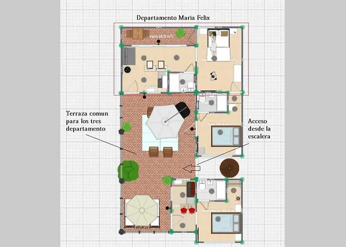 Apartamento Departamento María Félix - Dpto De 1 Habitación Con Bella Terraza Común - Zona Tranquila En Cdmx *